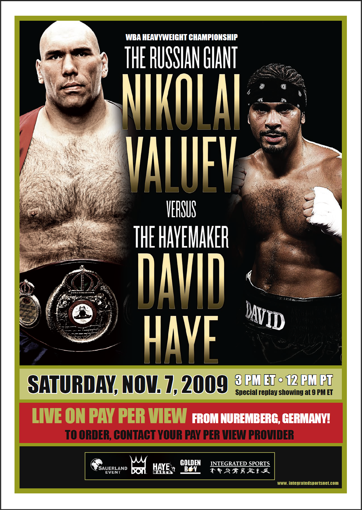 Valuez vs Haye fight poster